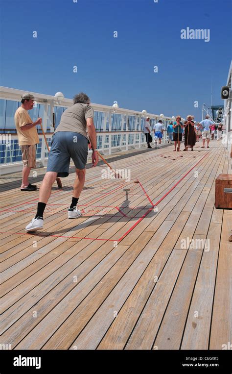 Deck games on cruise ship Stock Photo - Alamy