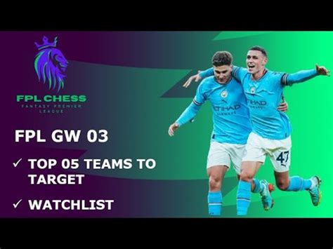 Fpl Gw Watchlist Top Five Teams To Target Let S Break