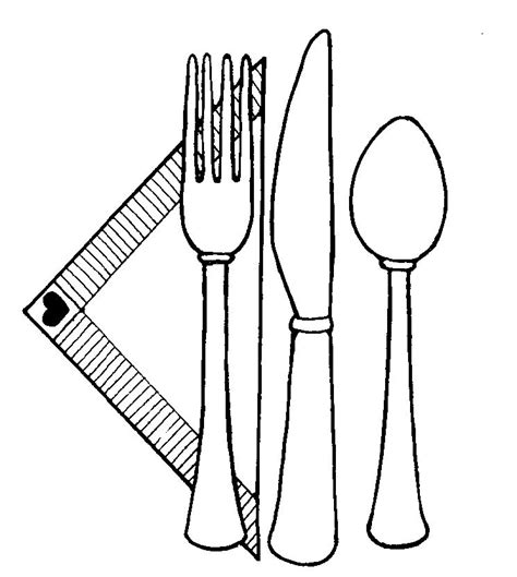 Utensils Clip Art Black and White Black And White Sketches, Utensils ...