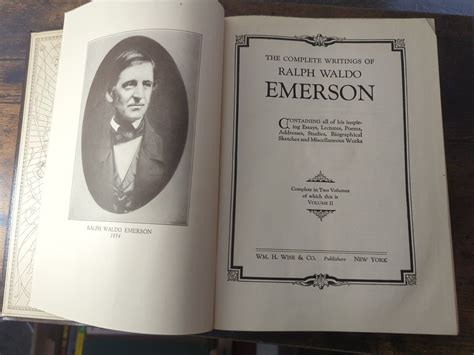 Complete Writings Of Ralph Waldo Emerson Volume 2 1929 Single Volume