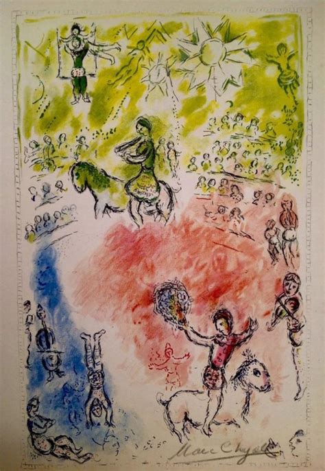 Marc Chagall Signed La Joie Lithograph