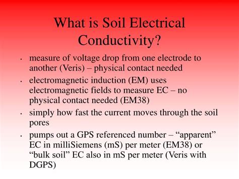 Ppt Soil Electrical Conductivity Functions And Uses For Precision