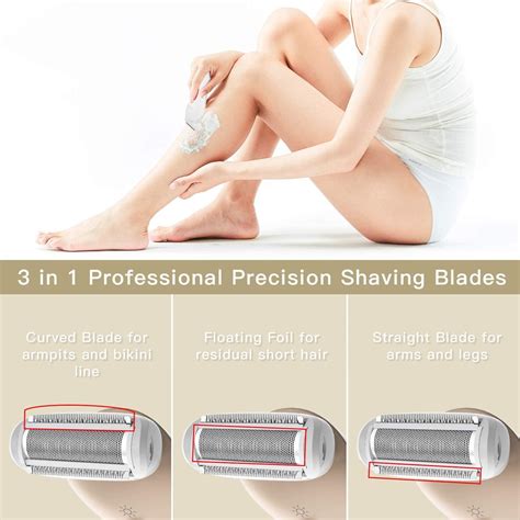 Electric Razor For Women Cordless Bikini Trimmer Body Hair Removal IPX7 Waterproof Wet Dry
