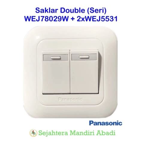 Jual Saklar Seri Panasonic Putih White Double Wide Series WEJ Shopee