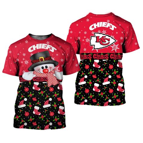 Kansas City Chiefs Christmas Snowman Limited Edition Unisex T Shirts