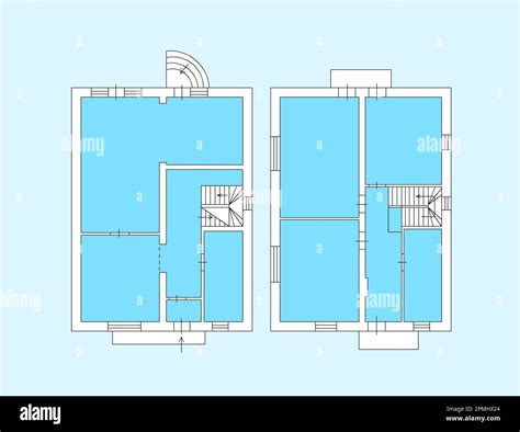 2d Floor Plan Black White Floor Plan Floorplan Floor Plan Sketch Stock