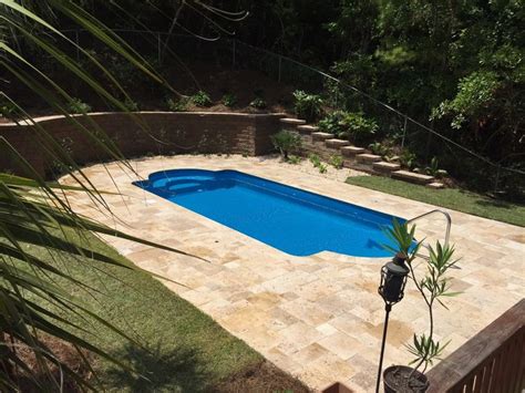 Beautiful Travertine Pool Deck On Emerald Isle