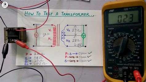 Transformer testing with Multimeter - Electronics Projects