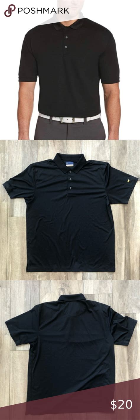 Jack Nicklaus Black Golf Sport Polo Short Sleeve Black Polo Shirt Jack Nicklaus Golf Shirts