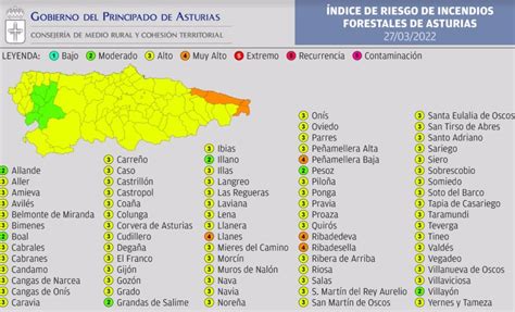 Cuatro Municipios Del Oriente Asturiano En Riesgo Muy Alto Este