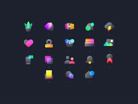 18 different glassicon by yassine on Dribbble in 2024 | Graphic design inspiration layout, Icon ...