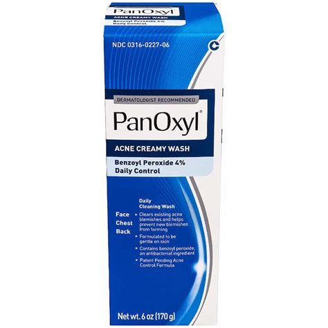 Panoxyl Acne Creamy Daily Treatment Wash Benzoyl Peroxide 4 6 Oz Uk