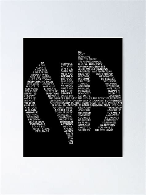 Narcotics Anonymous Slogans Symbol Na Aa Poster For Sale By