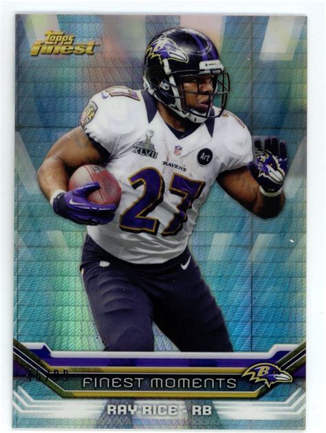 Topps Finest Finest Moments Refractor Fm Rr Ray Rice For Sale