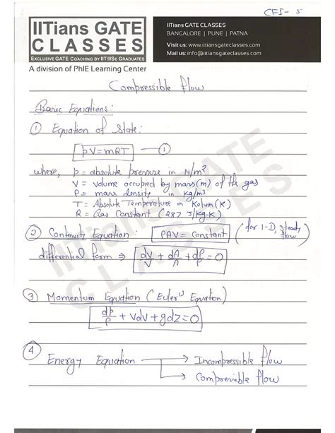 Gate Aerospace Engineering Compressible Fluid Flow PDF