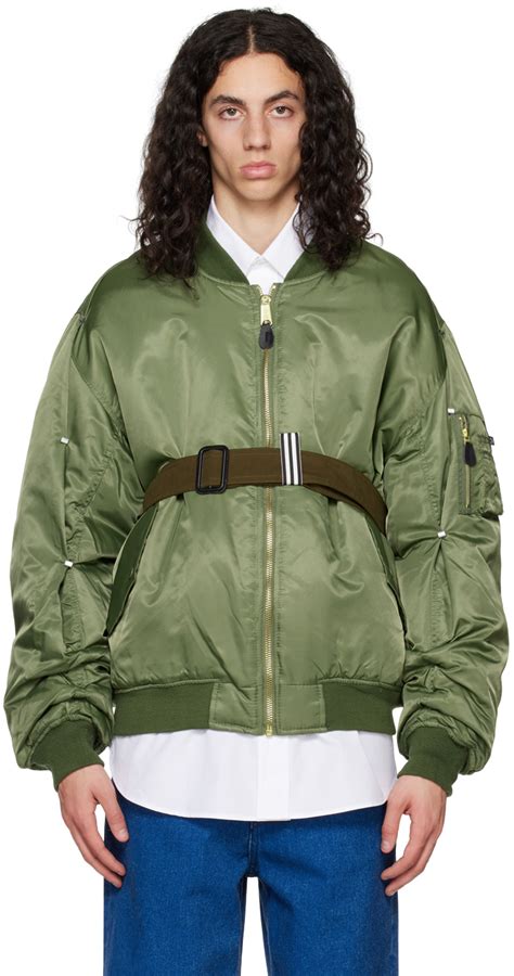 Marina Yee Green Customized Reversible Bomber Jacket Ssense Uk