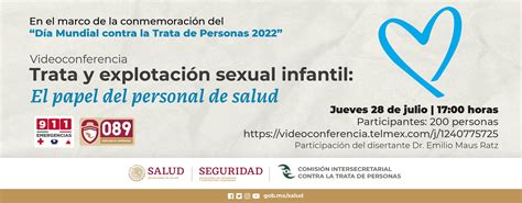 Videoconferencia Trata Y Explotación Sexual Infantil El Papel Del Personal De Salud Inpi