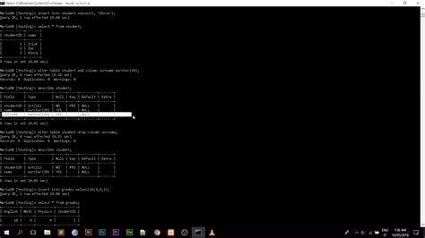 Mysql Create A Database Alter Table Insert Into Drop Column