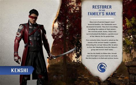 Mk Kenshi Biographie Mortal Kombat Reckoning