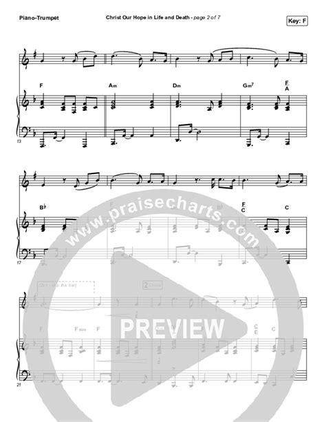 Christ Our Hope In Life And Death (Instrument Solo) Trumpet Solo Sheet ...