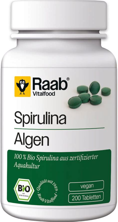 Spirulina Tabletten Bio 200 Tabletten Raab Vitalfood VitalAbo