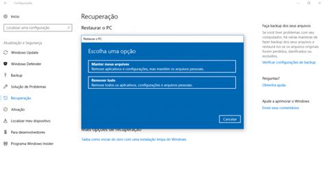 Como Restaurar O Windows Ou Aplicativos E Software Tecnoblog