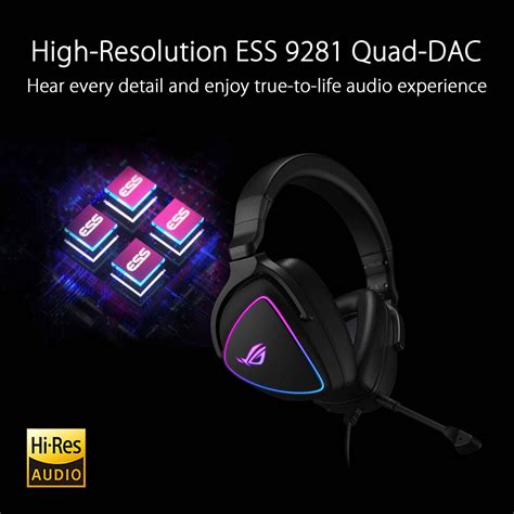 Asus Rog Delta S Rgb Lightweight Usb C Gaming Headset Pc Image