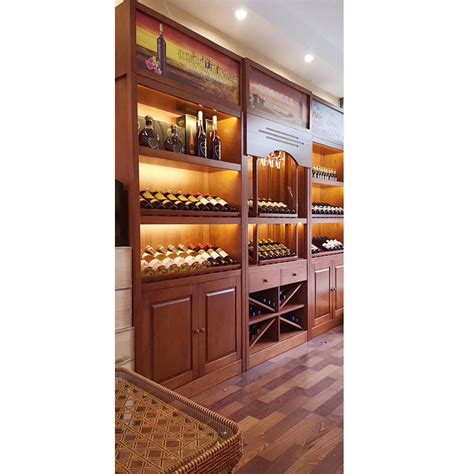 High Quality Wine Display Showcase Cabinet Rack Wine Shop Store Fixture