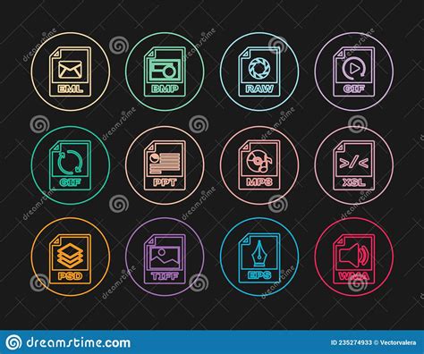 Set Line WMA File Document XSL RAW PPT EML MP3 And BMP Icon