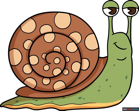 How To Draw A Cartoon Snail Really Easy Drawing Tutorial