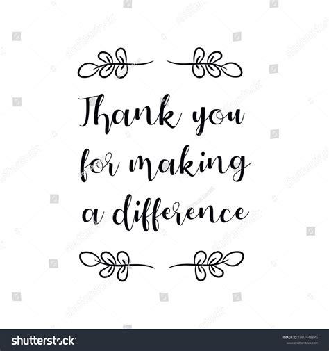 Thank You Making Difference Vector Quote เวกเตอร์สต็อก ปลอดค่า