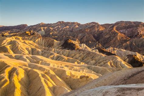 Zabriskie Point At Sunset Death Valley National Park California Usa