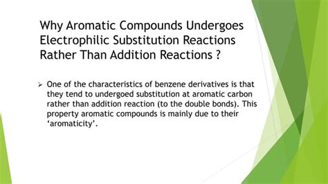 Arenium Ion Mechanism in Aromatic Electrophilic Substitution | PPT