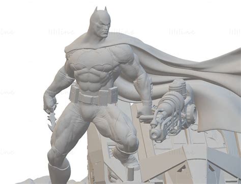 Batman And Batmobile Diorama 3D Printing Model STL