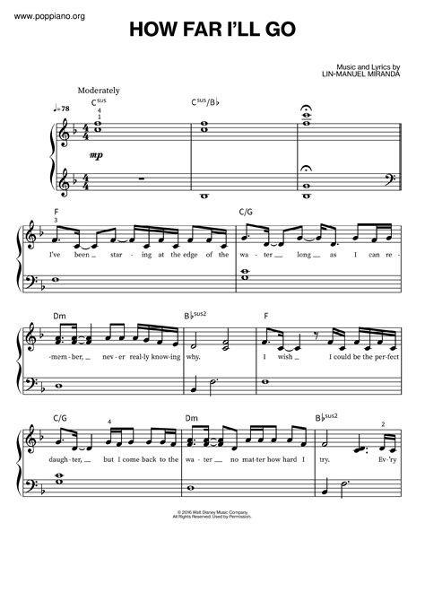 Auli I Cravalho Moana How Far I Ll Go Sheet Music Pdf Free Score