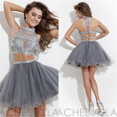 Eighth Grade Semi Formal Dresses Piece Prom Dress Homecoming Dresses Two Piece Cocktail Dresses