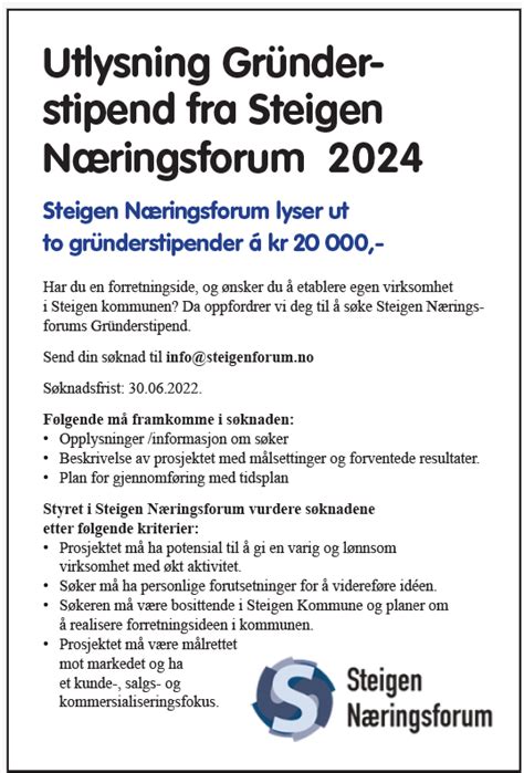 Utlysning Gr Nderstipend Steigen N Ringsforum