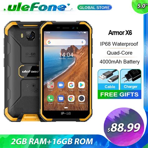 Ulefone Tel Fono Inteligente Armor X M Vil Resistente Al Agua Ip