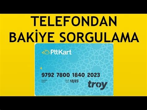 Telefondan Ptt Kart Bakiye Sorgulama Nas L Yap L R Youtube