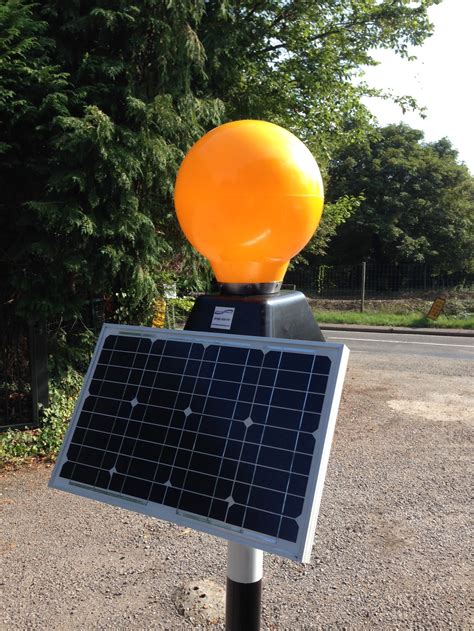 Solar Powered Belisha Beacon 100000 Hours Street Furnishings Esi