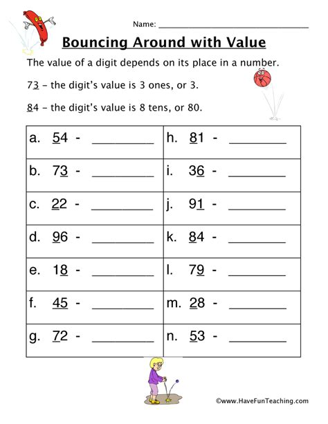 Tens Ones Place Value Worksheet Have Fun Teaching