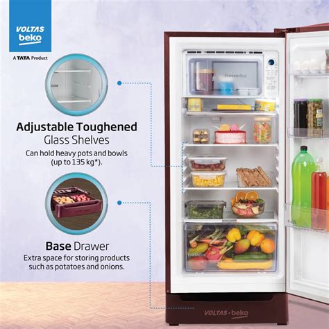 Buy VOLTAS Beko 183 Litres 5 Star Direct Cool Single Door Refrigerator