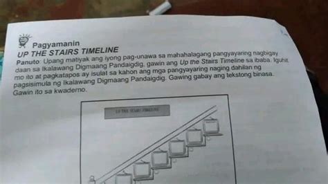 Pagyamanin Up The Stairs Timeline Panuto Upang Matiyak Ang Iyong Pag