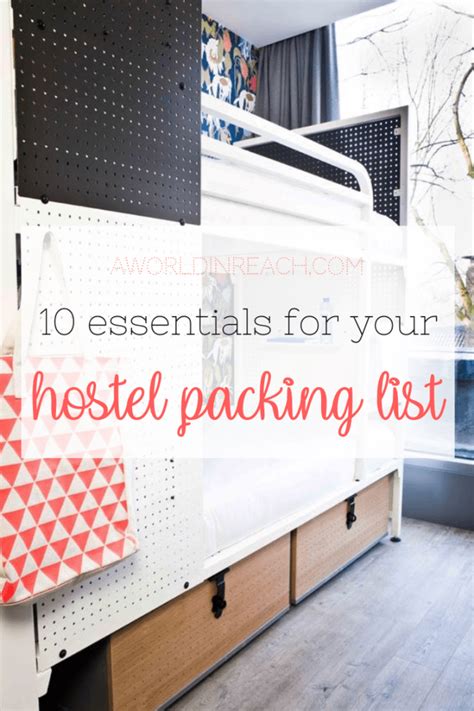 10 Essentials For Your Hostel Packing List Packing List Packing List