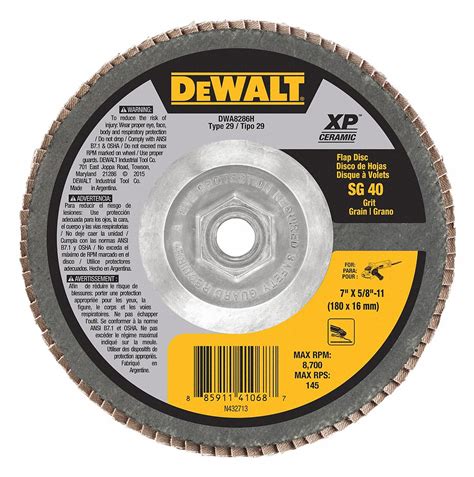 Dewalt Ceramic Flap Disc Nk Dwa H Grainger