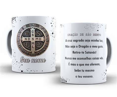 Caneca Oração São Bento Personalizada Elo7 Produtos Especiais