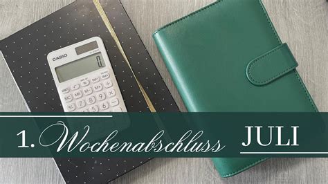 Weekly Budget I Juli I Echte Einnahmen Ausgaben I Wochenabschluss