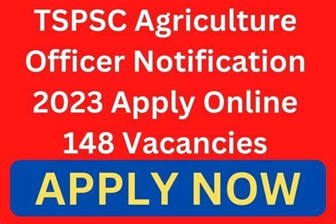 Tspsc Agriculture Officer Notification Apply Online Vacancies