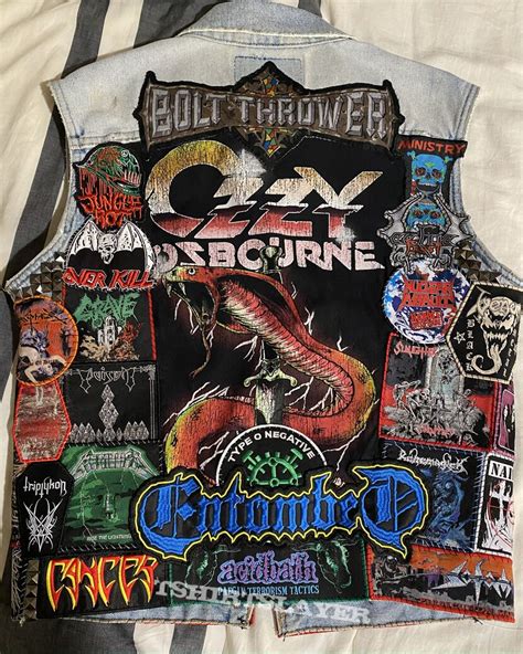 Ozzy Osbourne Acid Wash Battle Jacket Tshirtslayer Tshirt And