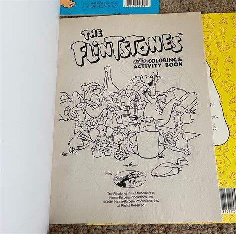 3 The Flintstones Coloring And Activity Books Landolls 1994 Etsy